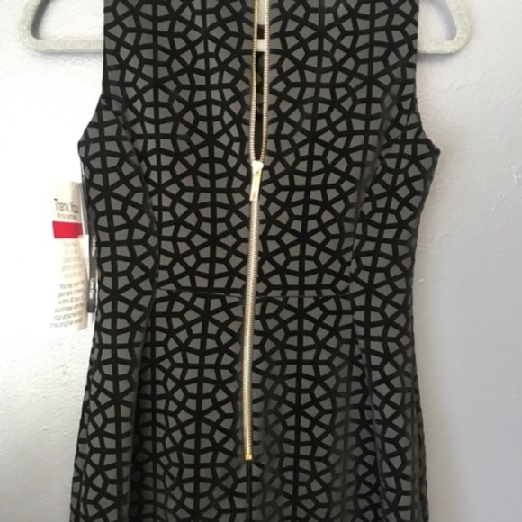 Calvin Klein Black Patterned Midi Dress - Picture 4 of 6